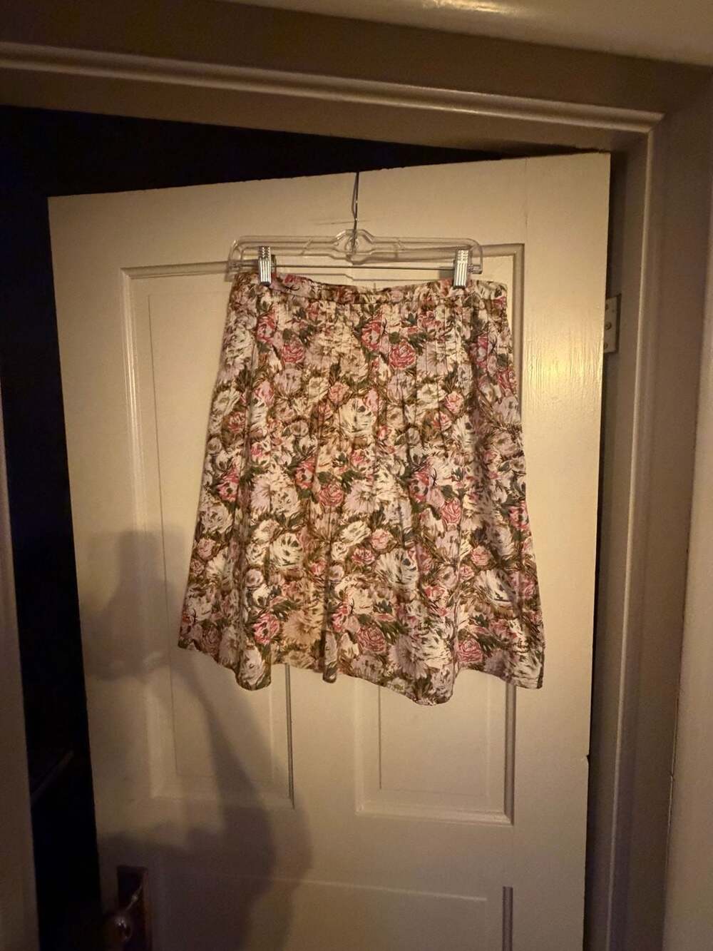 attention Vintage Floral Pleated A-Line Skirt